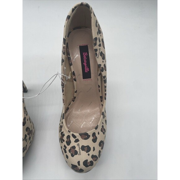 Betseyville Krash Leopard Heels All Man made Materials Size 7.5 - Picture 7 of 11